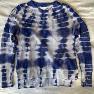 TieDye Ribbed Knit Sweater with Thumbholes
